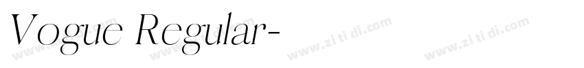 Vogue Regular字体转换